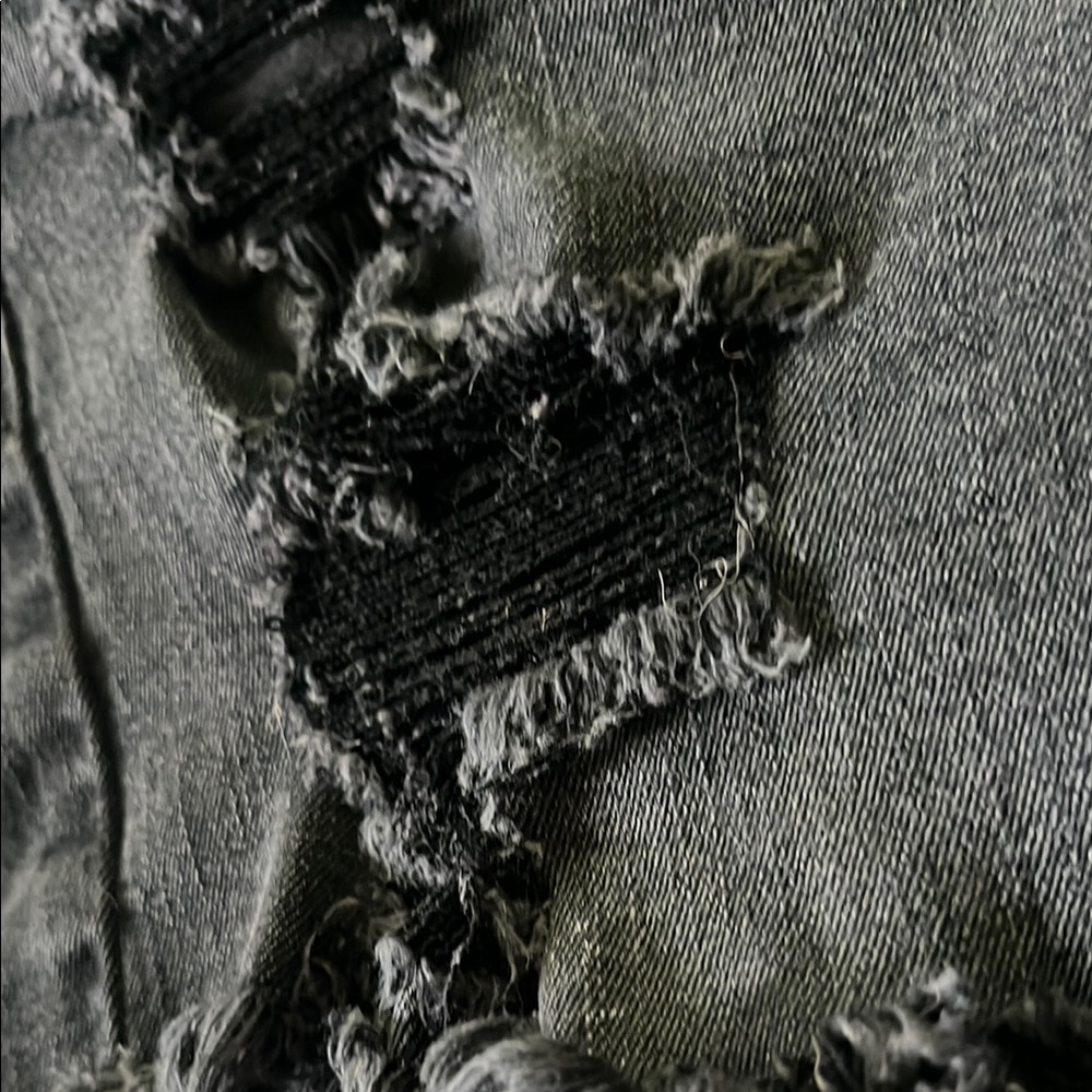 Rewash Black Distressed Jean Shorts High-Waisted - Picture 6 of 6